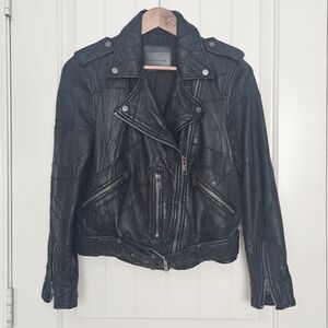 AllSaints Patch Balfern Leather Biker Jacker